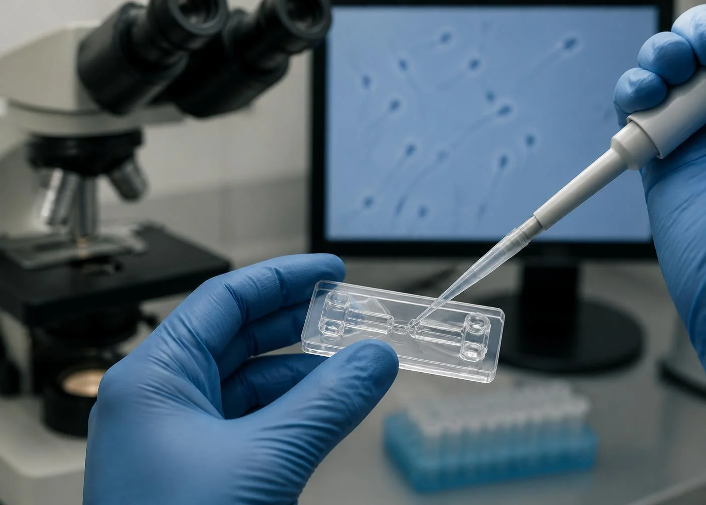Microfluidic sperm sorting technology at Wonder IVF Mumbai for advanced fertility treatment